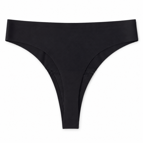 AERAH Active Bonded Thong — Black, back view