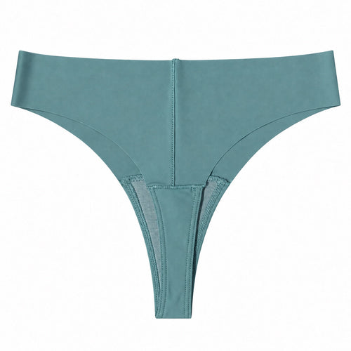 AERAH Contour Mid-Rise Thong — Sage, back view