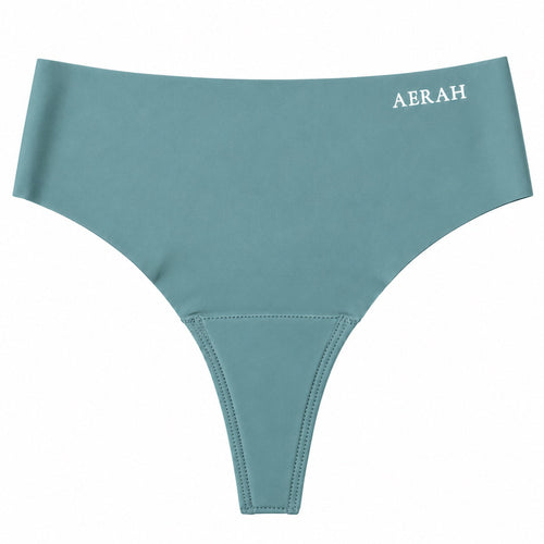 AERAH Active Contour High-Rise Thong — Sage, front view